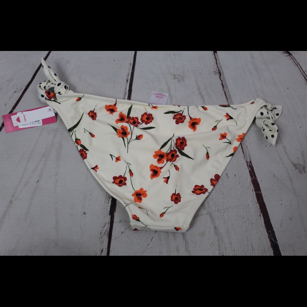 Womens (Juniors Tie Side Cheeky Bikini Bottom - Picture 4 of 4